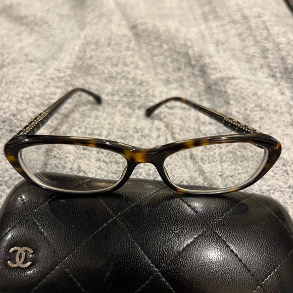 Rare Authentic Chanel 3215 c.714 Tortoise Gold 53mm Glasses Frames Italy RX-able - Picture 6 of 8